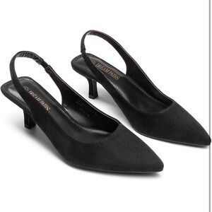 Dream Pairs Elegant Black Slingback Heels